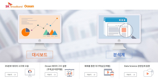 SK브로드밴드가 자체개발한 데이터 통합 분석 활용 플랫폼인 '오션(Ocean)'  SK브로드밴드 제공